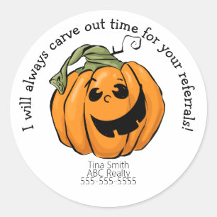 Carve Time für Ihr Referendum Halloween Runder Aufkleber