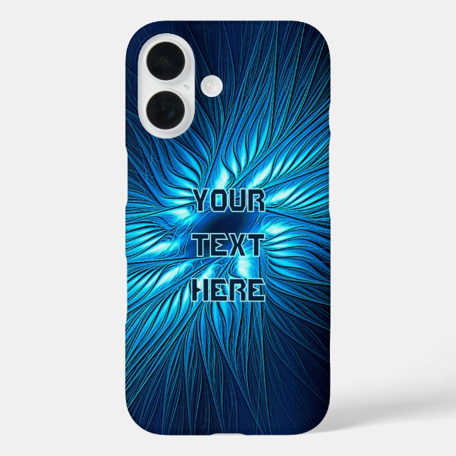 Carved Blue Star iPhone 16 Hülle (Rückseite)