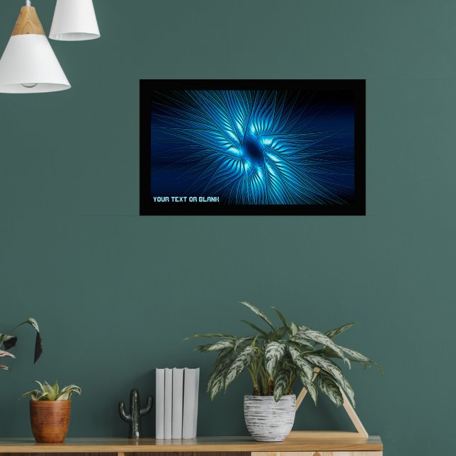 Carved Blue Star Poster (Wohnzimmer 1)