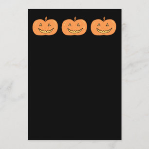 Carved Happy Pumpkin. Halloween. Karte