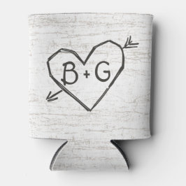 Carved Heart Birch Dosenkühler