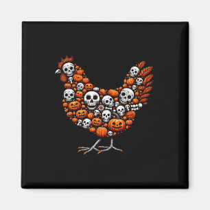 Carved Pumpkins Halloween Hühnchen Niedlich Shape  Magnet
