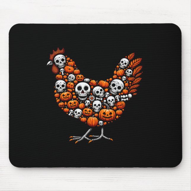 Carved Pumpkins Halloween Hühnchen Niedlich Shape  Mousepad (Vorne)