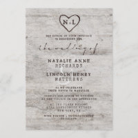 Carved Sweethearts Rustic Birch Wood Tree Wedding