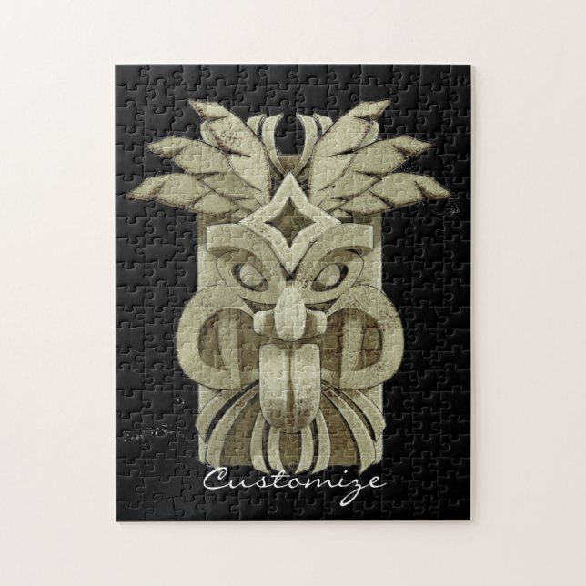 Carved Tiki Sculpture Thunder (Vertikal)