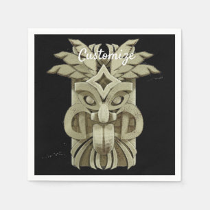 Carved Tiki Sculpture Thunder Serviette