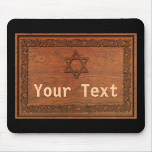 Carved Wood Star von David Mousepad