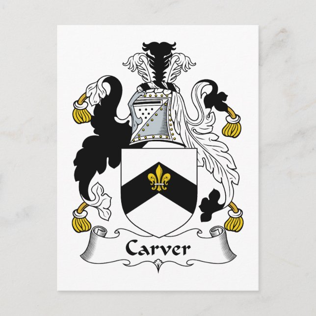 Carver-Familienwappen Postkarte (Vorderseite)