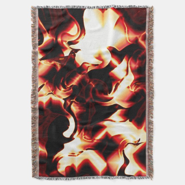Carvingfeuer auf dunklem Hintergrund Decke (Vorderseite Vertikal)