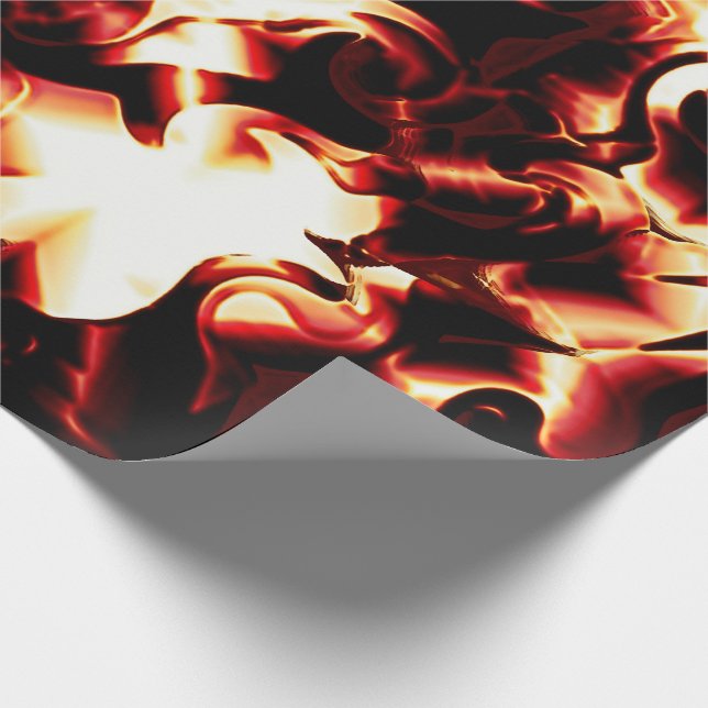 Carvingfeuer auf dunklem Hintergrund Geschenkpapier (Ecke)