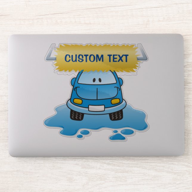 Carwash-Cartoon Aufkleber (Computer)