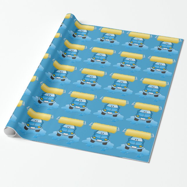 Carwash-Cartoon Geschenkpapier (Ungerollt)