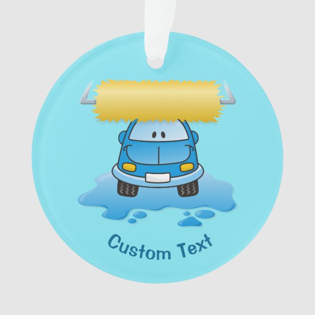 Carwash-Cartoon Ornament (Vorderseite)
