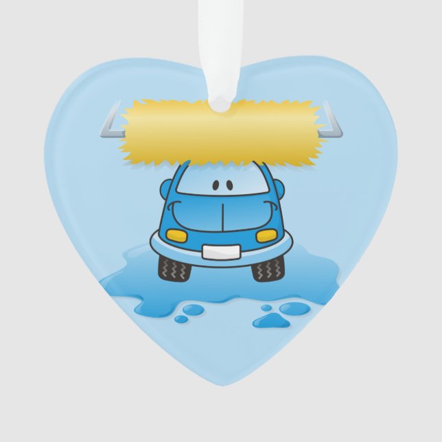 Carwash-Cartoon Ornament (Vorderseite)