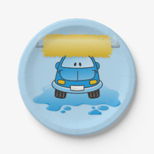 Carwash-Cartoon Pappteller
