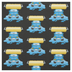 Carwash Cartoon Pattern Stoff