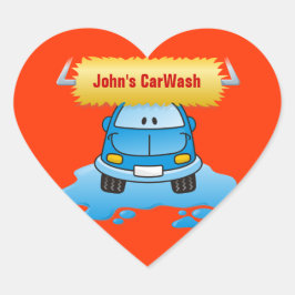 Carwash Herz-Aufkleber