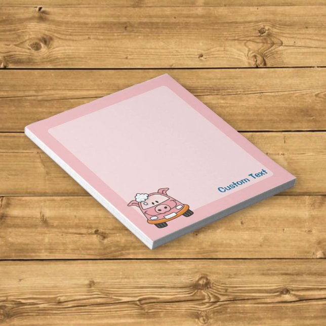 Carwash Pig Cartoons Notepad Notizblock (Von Creator hochgeladen)