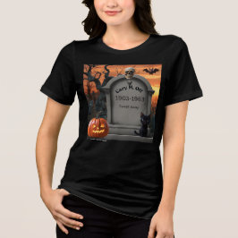 "Cary M. Off" Halloween-Headstone-Spaß Tri-Blend Shirt