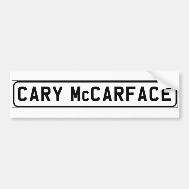 Cary McCarface Autoaufkleber (Vorne)