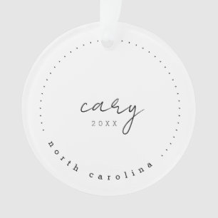 Cary North Carolina Travel USA Orament 