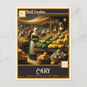 Cary, North Carolina Vintage Postkarte