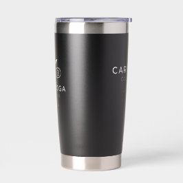 Cary Yoga Collective - Eleganter schwarzer Reisebe Thermobecher