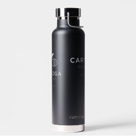 Cary Yoga Collective - Eleganter schwarzer Reisebe Trinkflasche