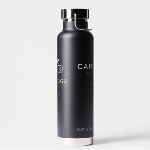 Cary Yoga Collective - Eleganter schwarzer Reisebe Trinkflasche