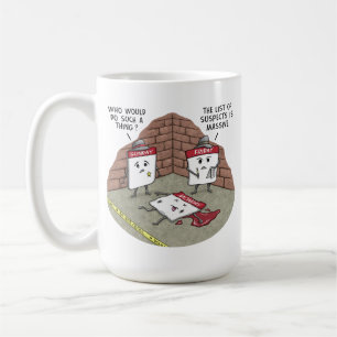 Cas de la tasse de café de la bande dessinée du