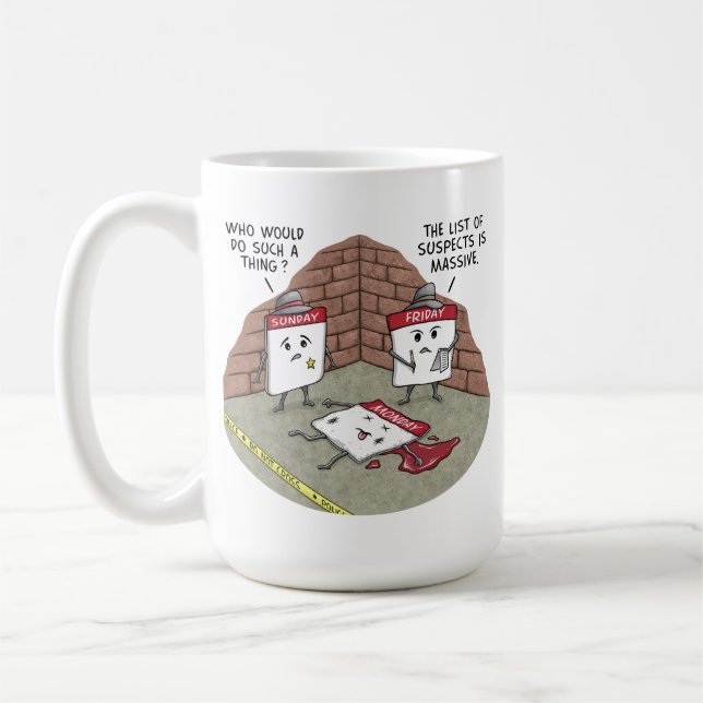 Cas de la tasse de café de la bande dessinée du (Gauche)