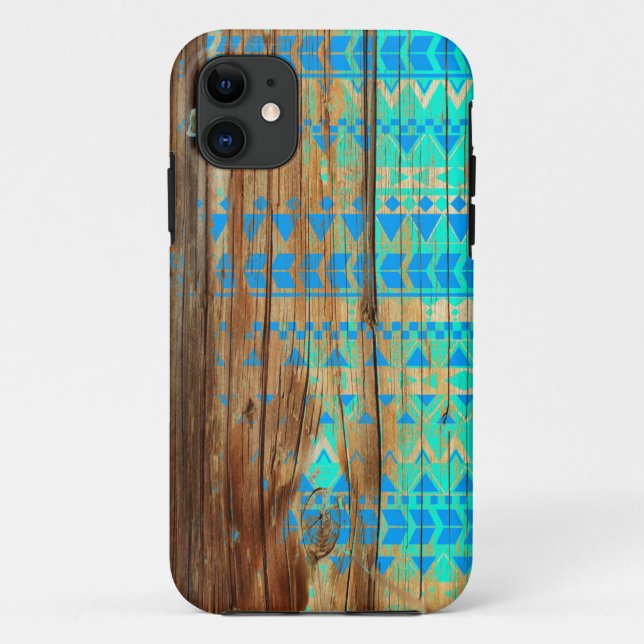 cas en bois aztèque en bois de l'iPhone 6 de coque (Dos)