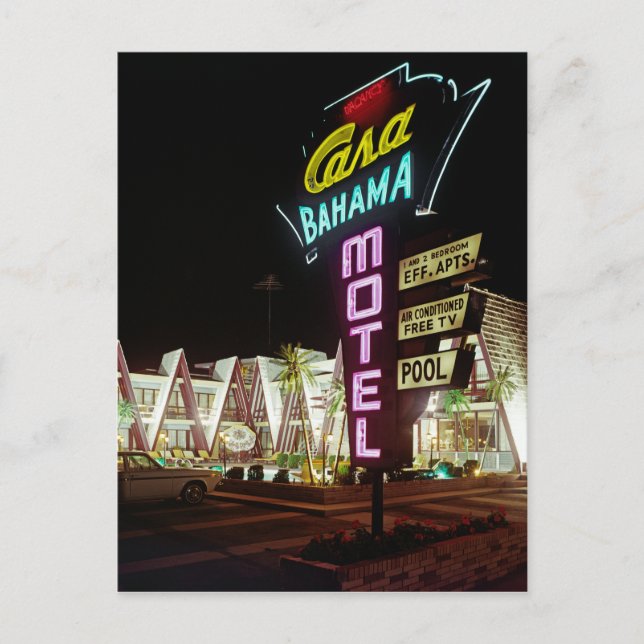 Casa Bahama Motel in Wildwood, New Jersey, 1960er Postkarte (Vorderseite)