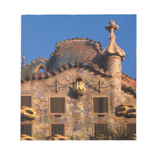Casa Batilo, Gaudi-Architektur, Barcelona, Notizblock