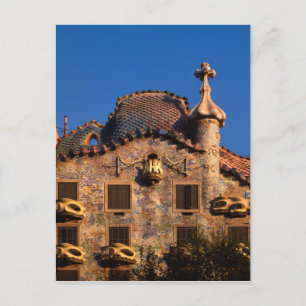 Casa Batilo, Gaudi-Architektur, Barcelona, Postkarte
