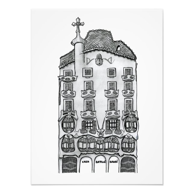 Casa Batllo Gaudi (Barcelona) Fotodruck (Vorne)