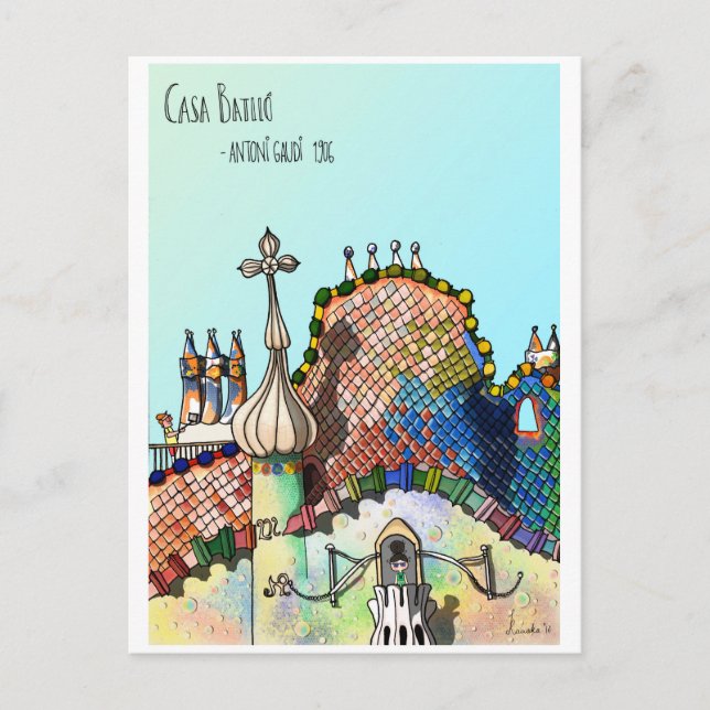 Casa Batlló Postkarte (Vorderseite)