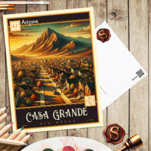 Casa Grande, Arizona   Carte postale Vintage