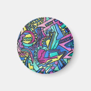 Casa Mia-Handbemalte abstrakte Kunst Magnet