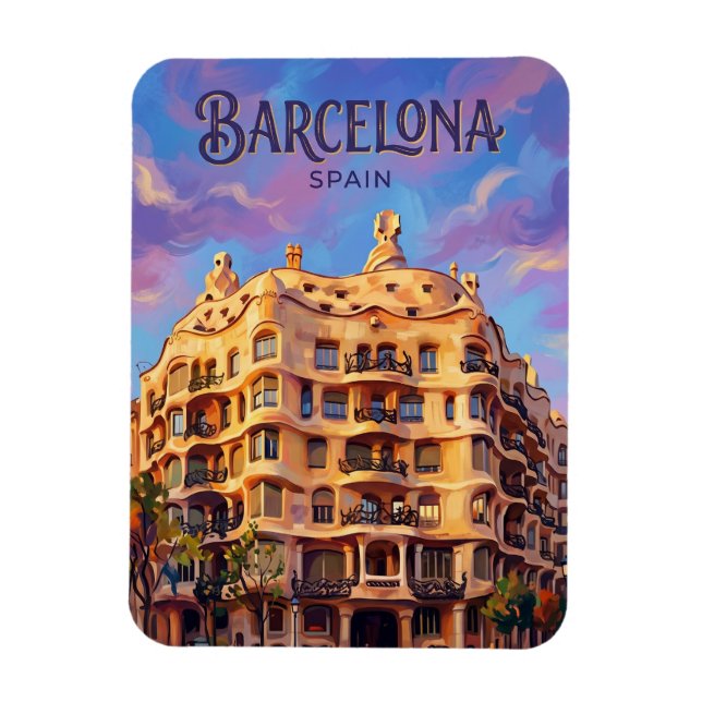 Casa Milà (La Pedrera) Spanien Magnet (Vertikal)