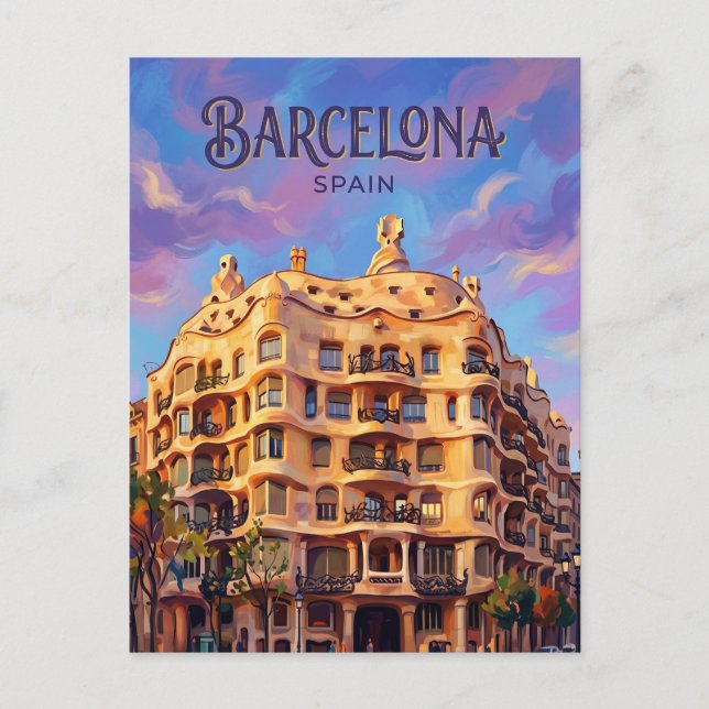 Casa Milà (La Pedrera) Spanien Postkarte (Vorderseite)