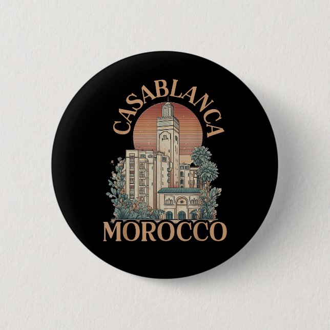 Casablanca Marokko Button (Vorderseite)