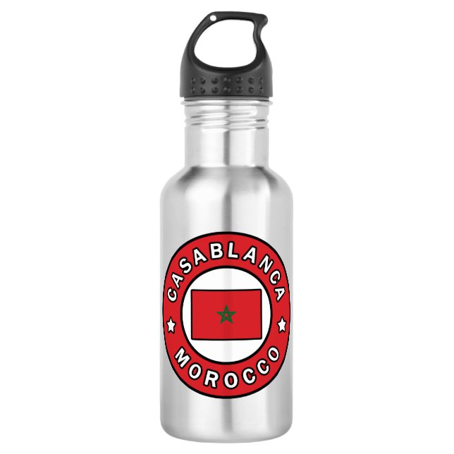 Casablanca Marokko Edelstahlflasche (Vorderseite)