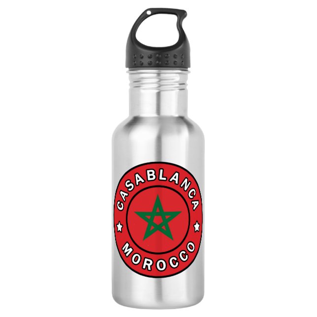 Casablanca Marokko Edelstahlflasche (Vorderseite)