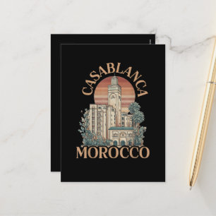 Casablanca Marokko Feiertagspostkarte