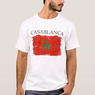 Casablanca Marokko Flagge Marokko Tourismus T-Shirt