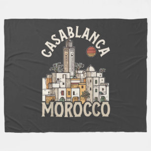 Casablanca Marokko Fleecedecke