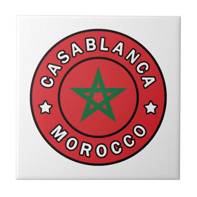 Casablanca Marokko Fliese (Vorderseite)