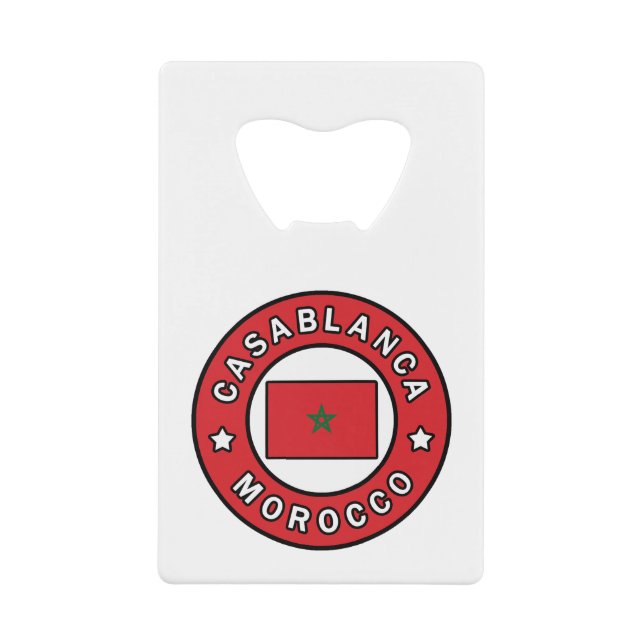 Casablanca Marokko Geldbeutel Flaschenöffner (Vorderseite)