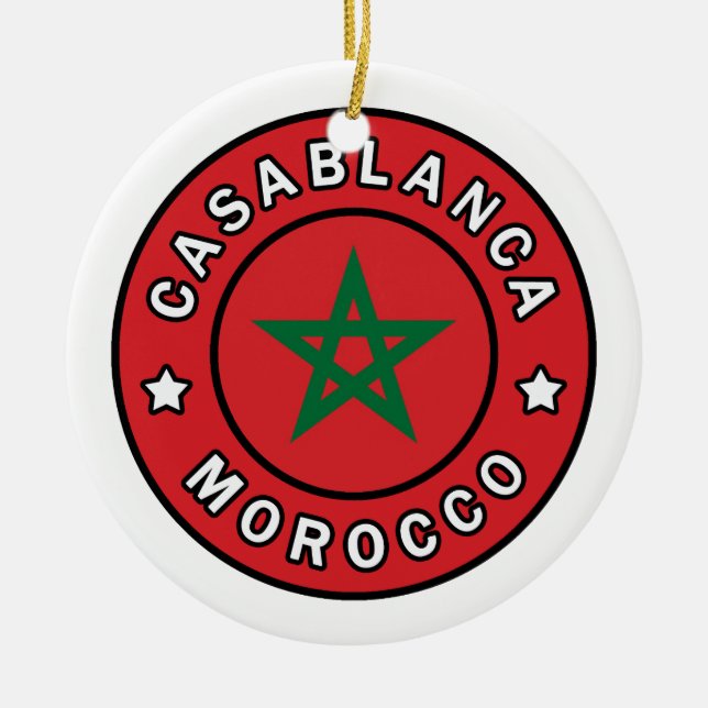 Casablanca Marokko Keramik Ornament (Vorne)